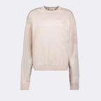 Maille Pull à logo Coperni Beige Femme