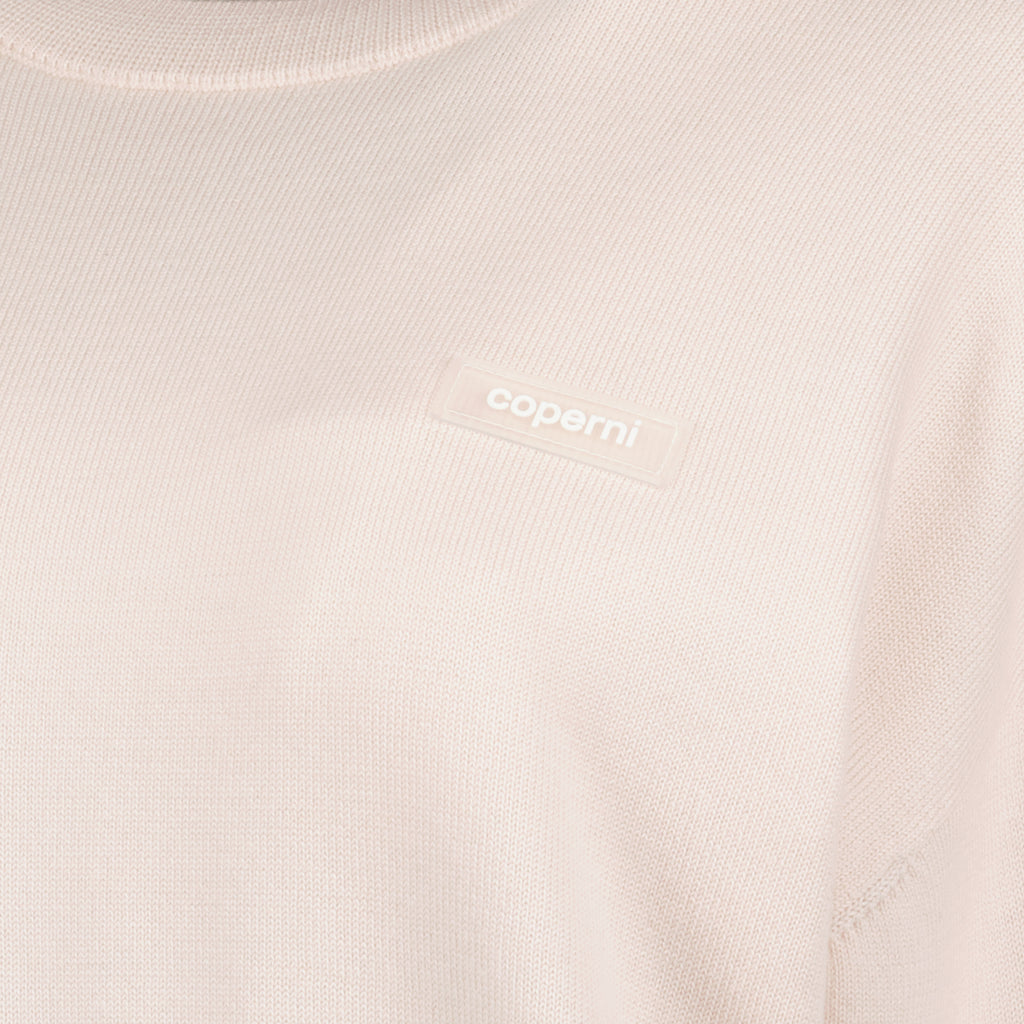 Maille Pull à logo Coperni Beige Femme