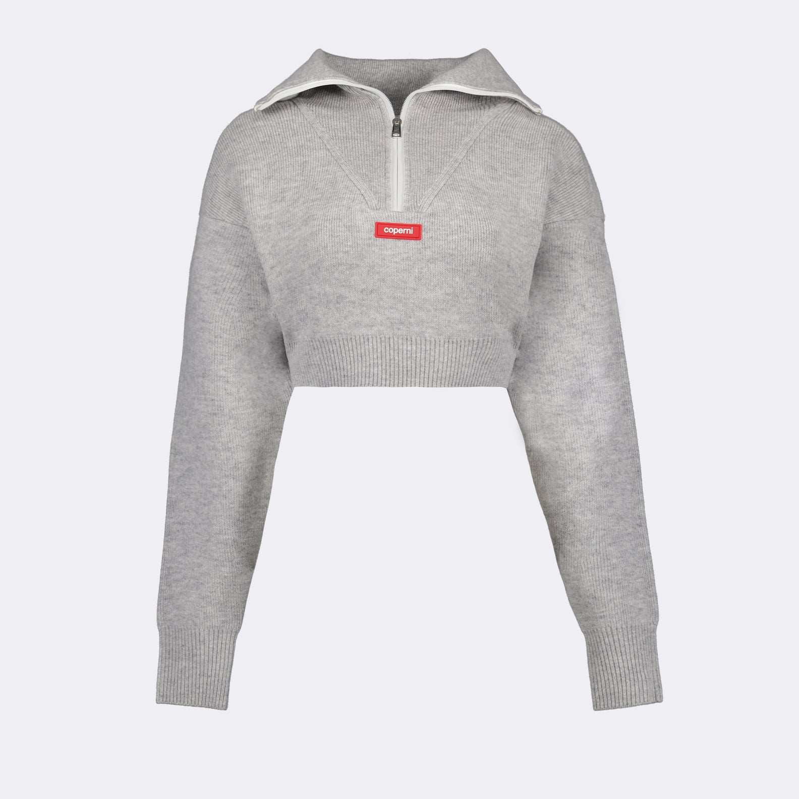 Maglieria Pull crop à logo Coperni Grigio Femme