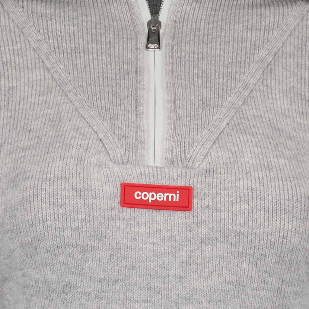 Maglieria Pull crop à logo Coperni Grigio Femme