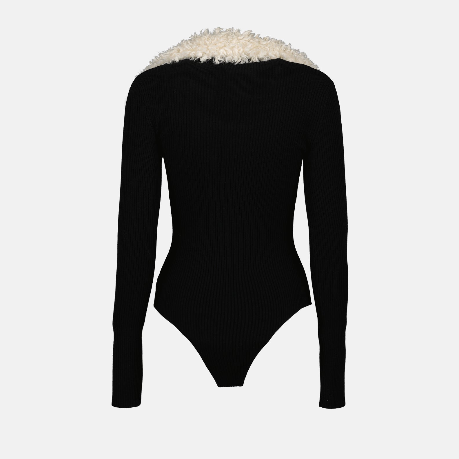 Tops Shearling collar bodysuit Coperni Black Women