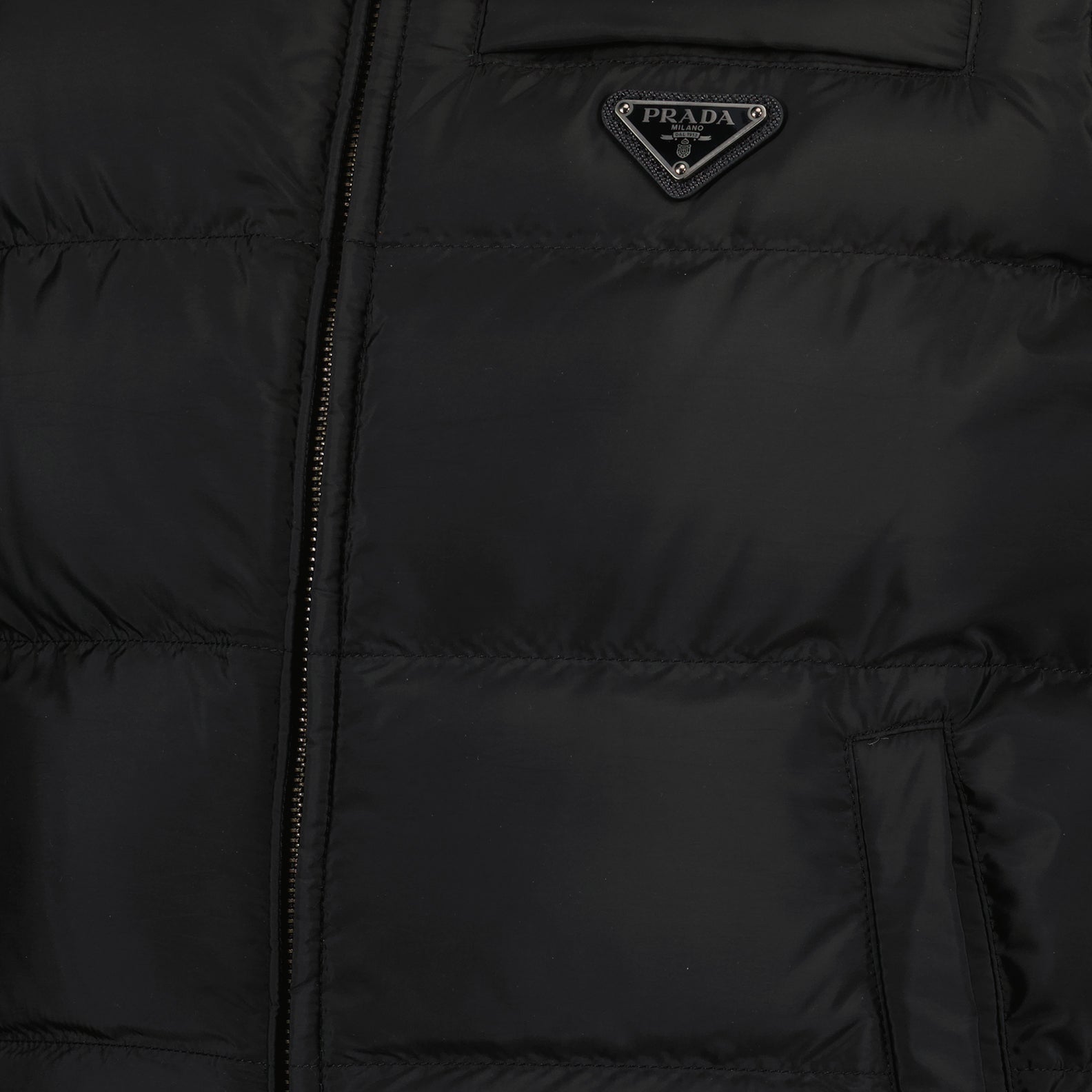 Jaquetas Colete Matelassado Sem Mangas Prada Preto Homme
