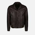 Abrigos Blouson en cuir Prada Marrón Homme