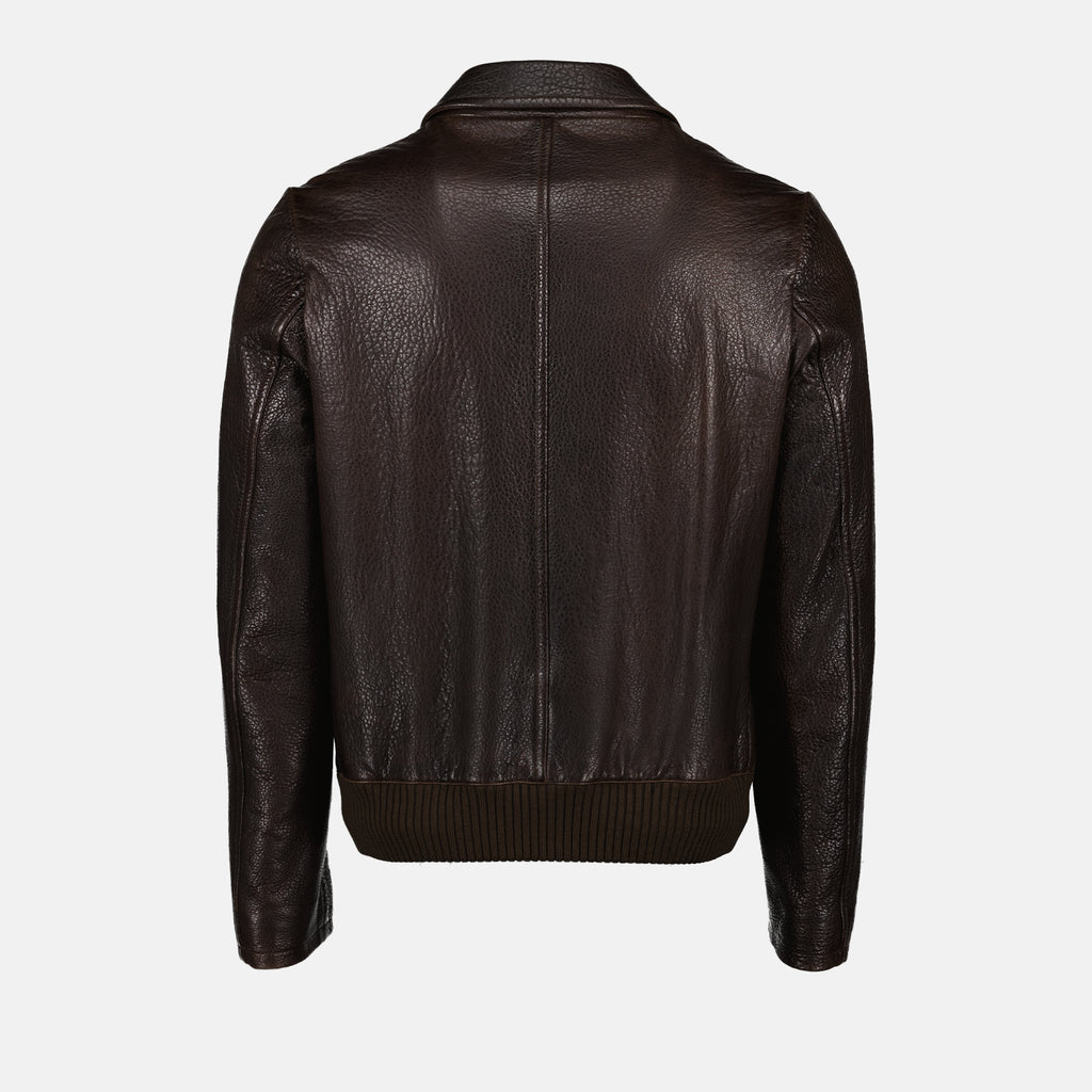 Abrigos Blouson en cuir Prada Marrón Homme