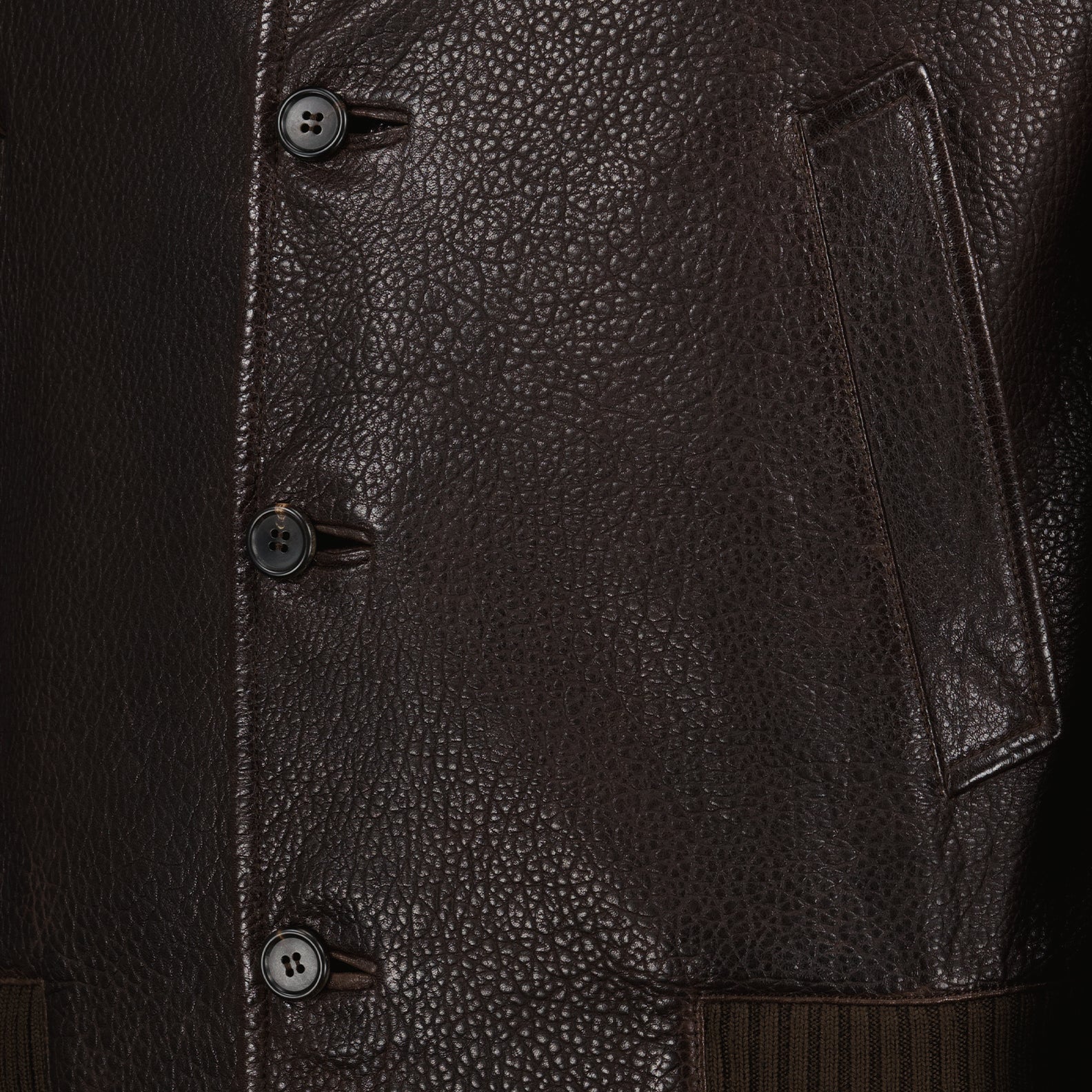 コート Blouson en cuir Prada 茶色 Homme