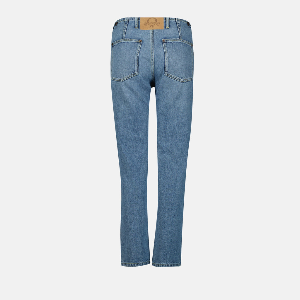 Pantalons Jean droit Moschino Bleu Femme