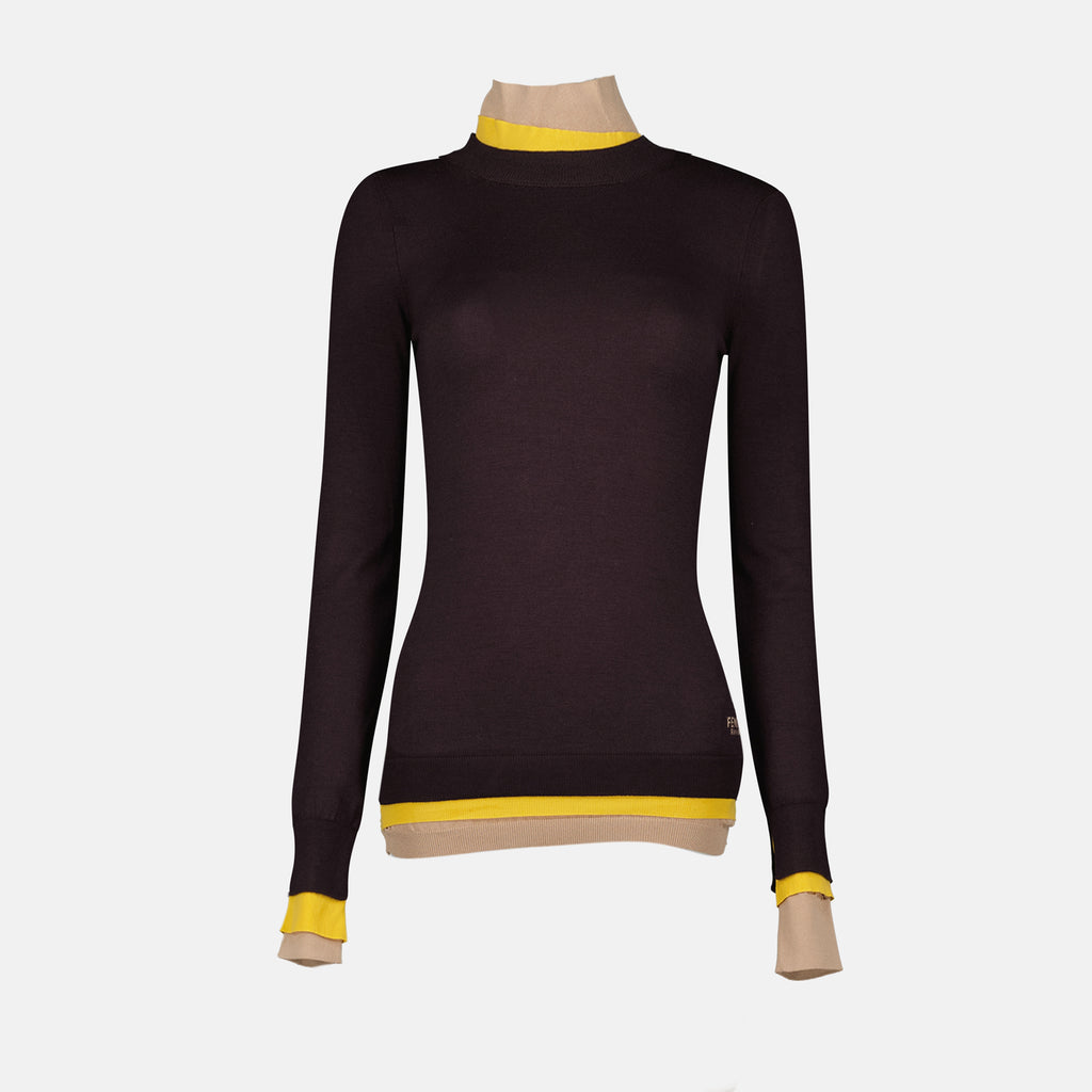 Maille Pull en laine Fendi Violet Femme