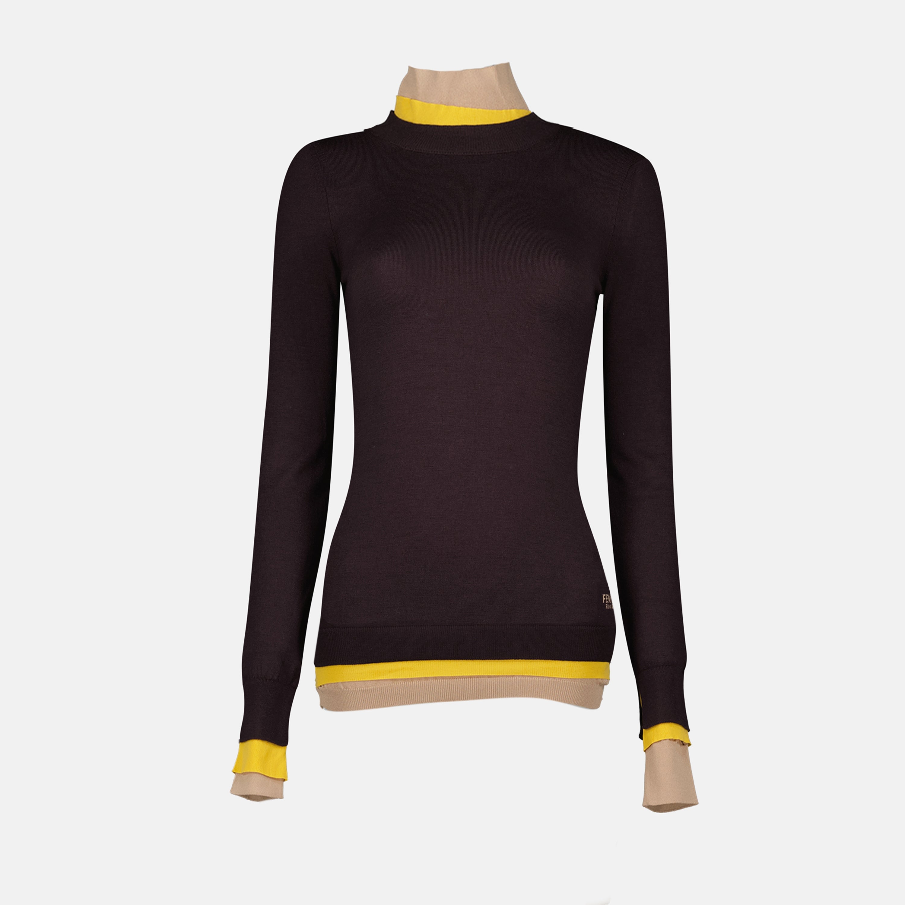 Maille Pull en laine Fendi Violet Femme