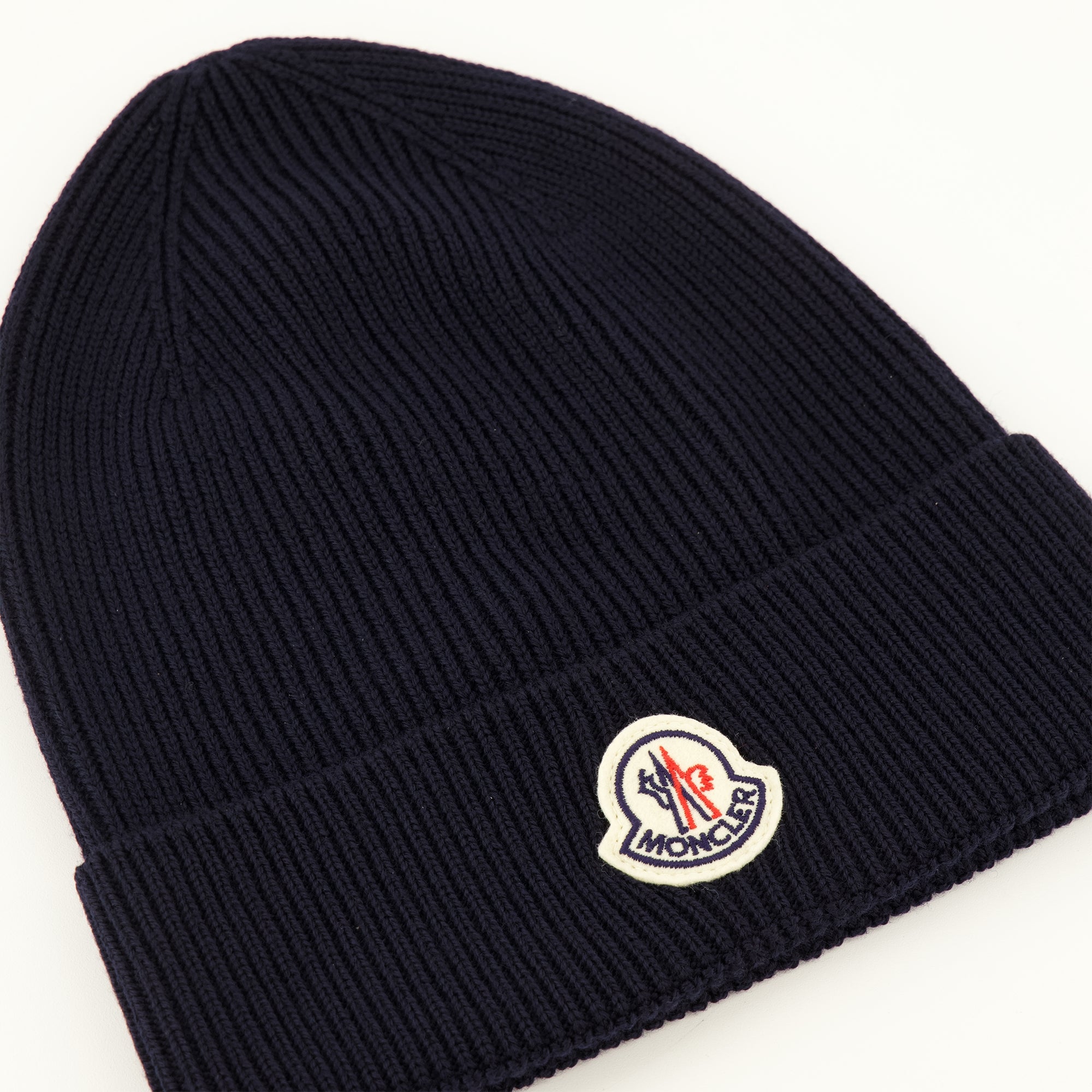 Chapeaux, casquettes et bonnets Bonnet en laine bleu marine Moncler Bleu foncé Homme