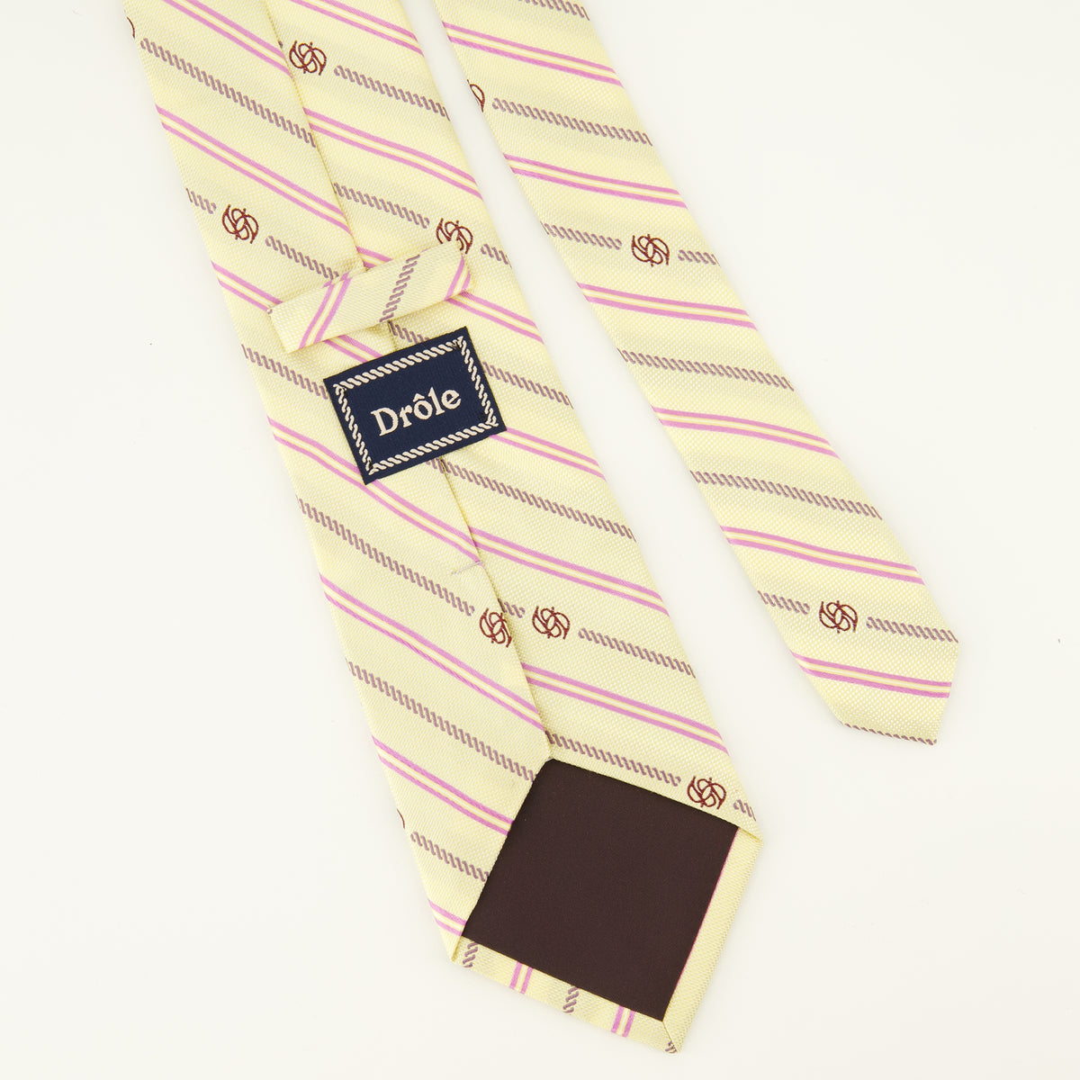 Écharpes, foulards et gants Striped Silk Tie Drole De Monsieur Jaune Homme