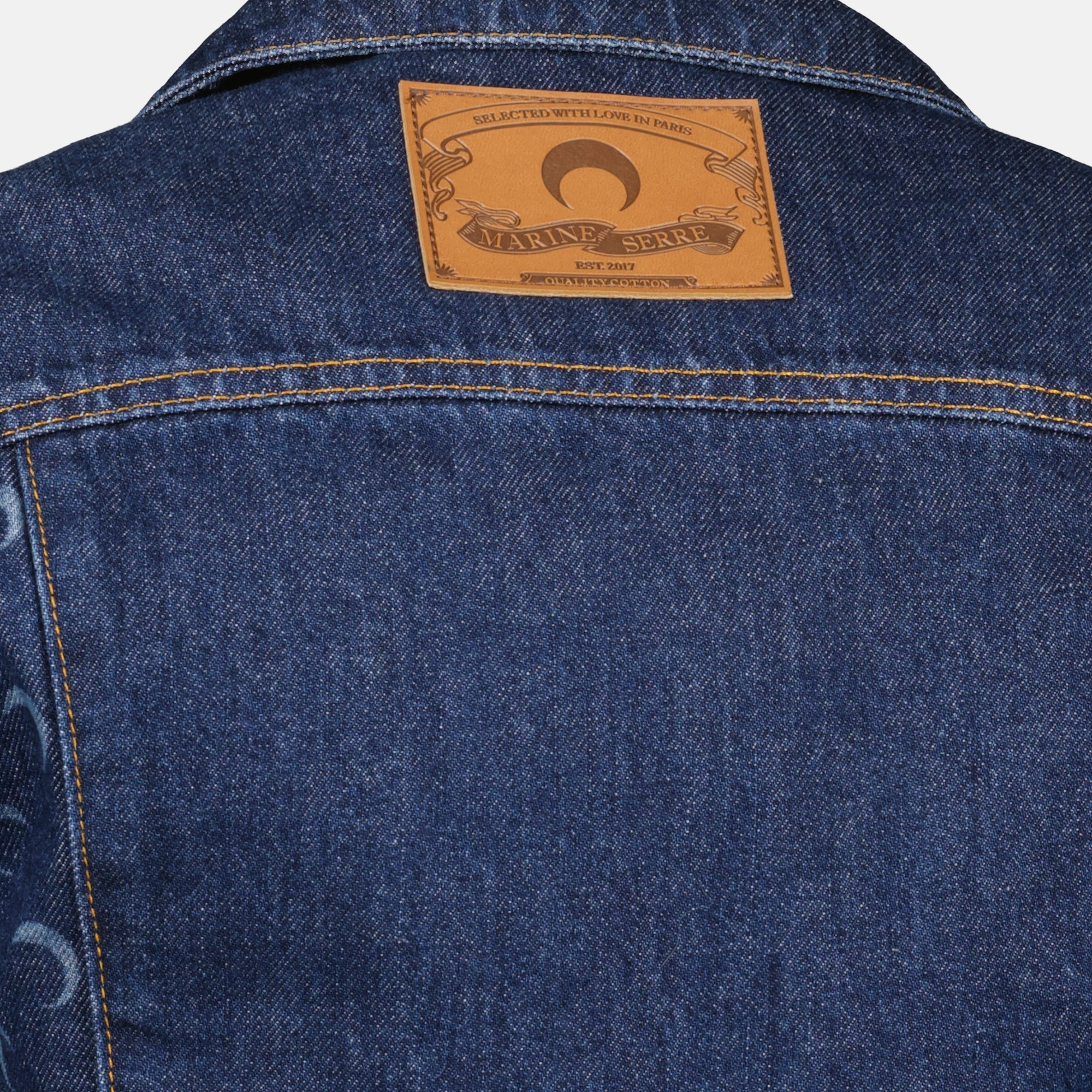 Vestes Veste en jean Trucker bleu foncé Marine Serre Bleu foncé Femme