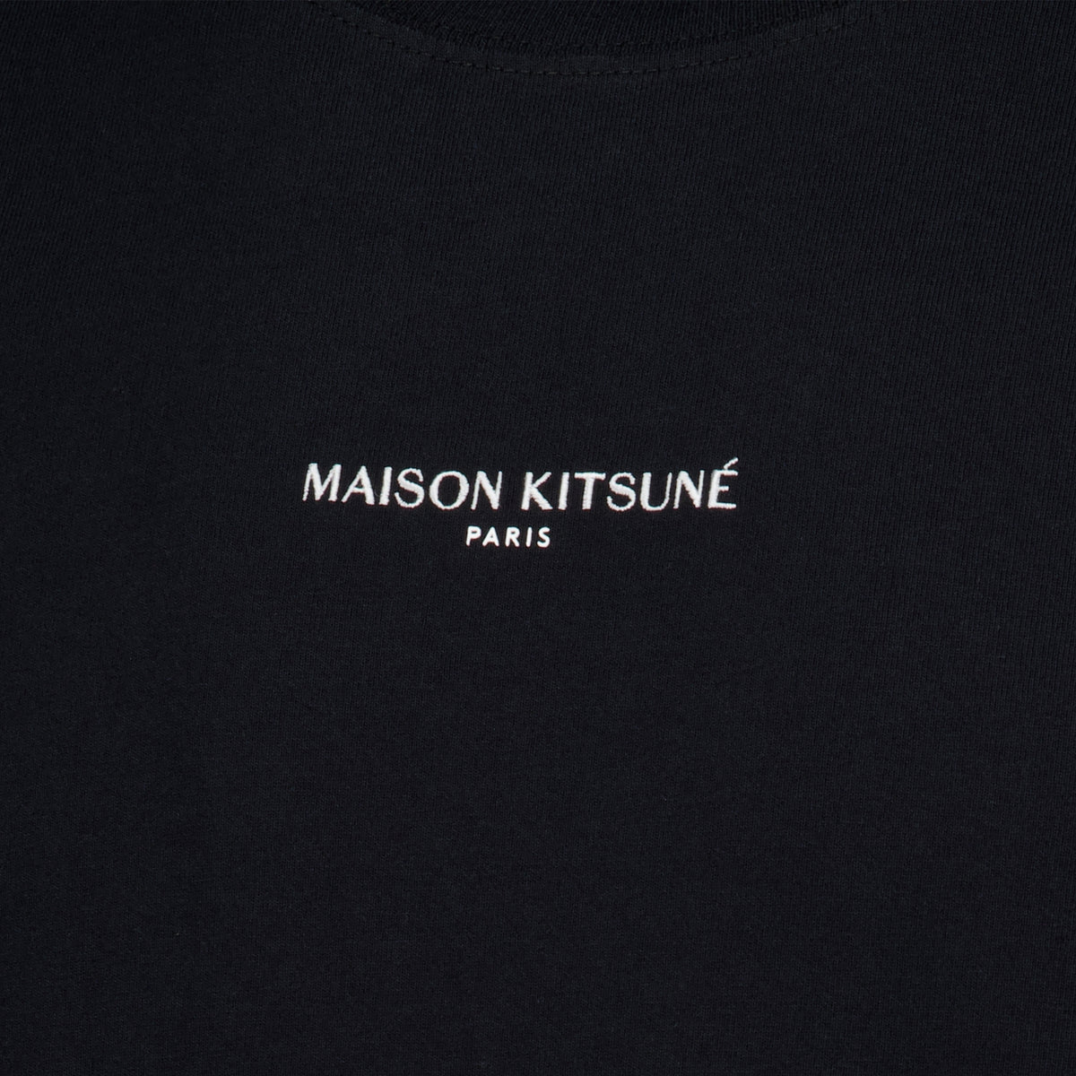 T-shirts T-shirt brodé noir Maison Kitsune Noir Homme