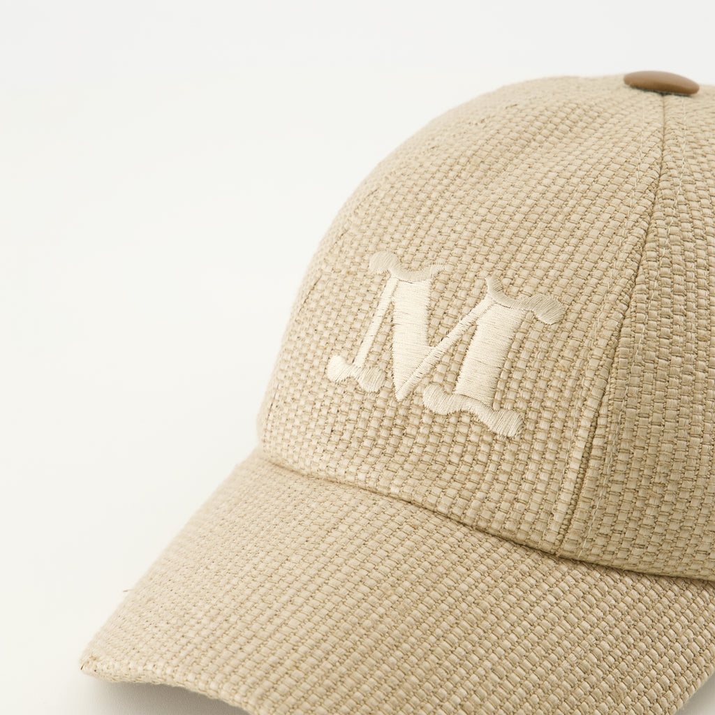 여성을 위한 Max Mara 브랜드의 베이지 에페티 라피아 모자의 이미지 - 2026년 봄-여름 시즌 - 상세 보기 3