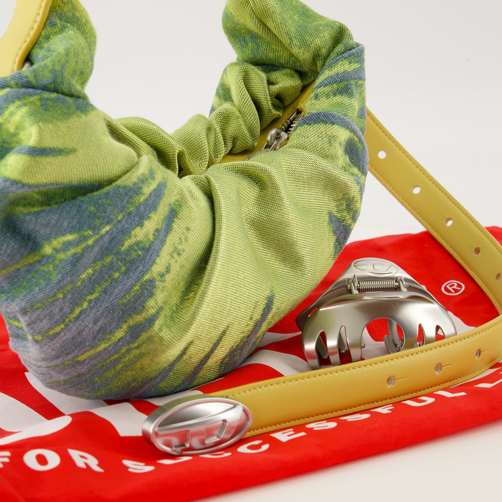 디젤 여성용 Grab-D 호보백의 광택 있는 초록색 데님 이미지 - 2026 봄-여름 - 상세 보기_2