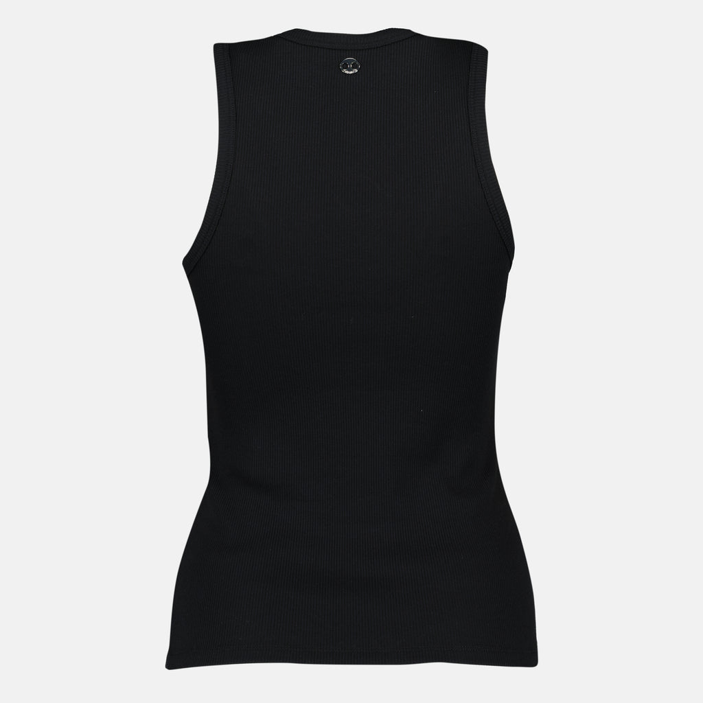 여성용 라반느 브랜드의 블랙 면 소매 없는 상의 이미지 - 2026년 봄-여름 시즌 - 뒷면 보기