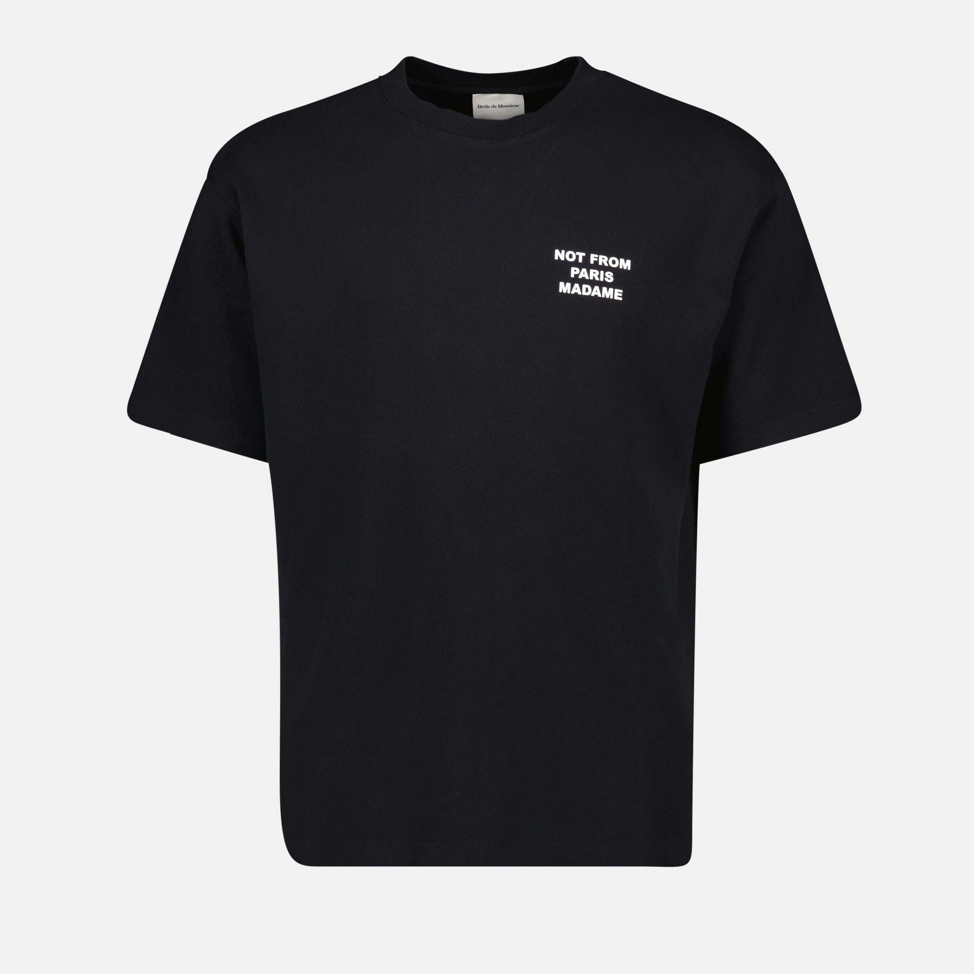 T-Shirts Schwarzes Slogan-T-Shirt Drole De Monsieur Schwarz Herren