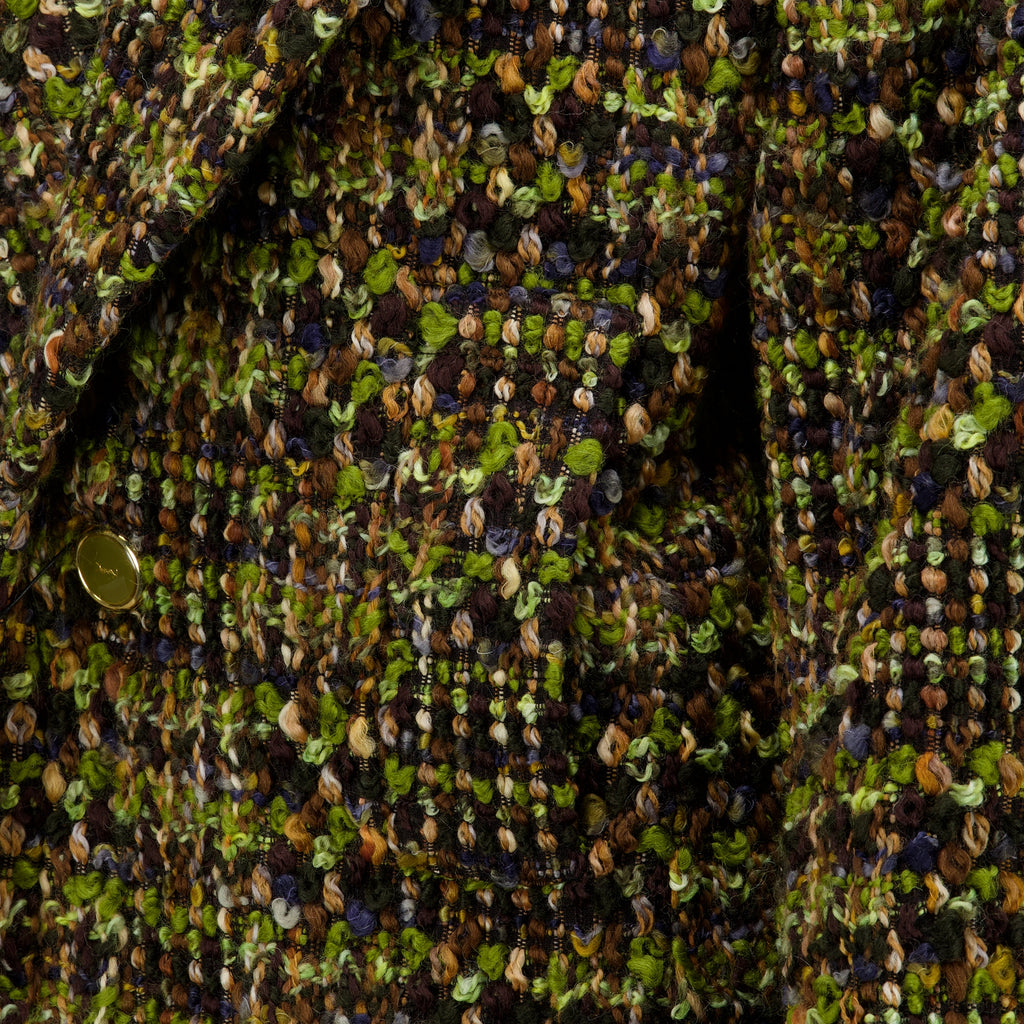 Manteaux Giacca in Tweed Khaki Saint Laurent Kaki Femme
