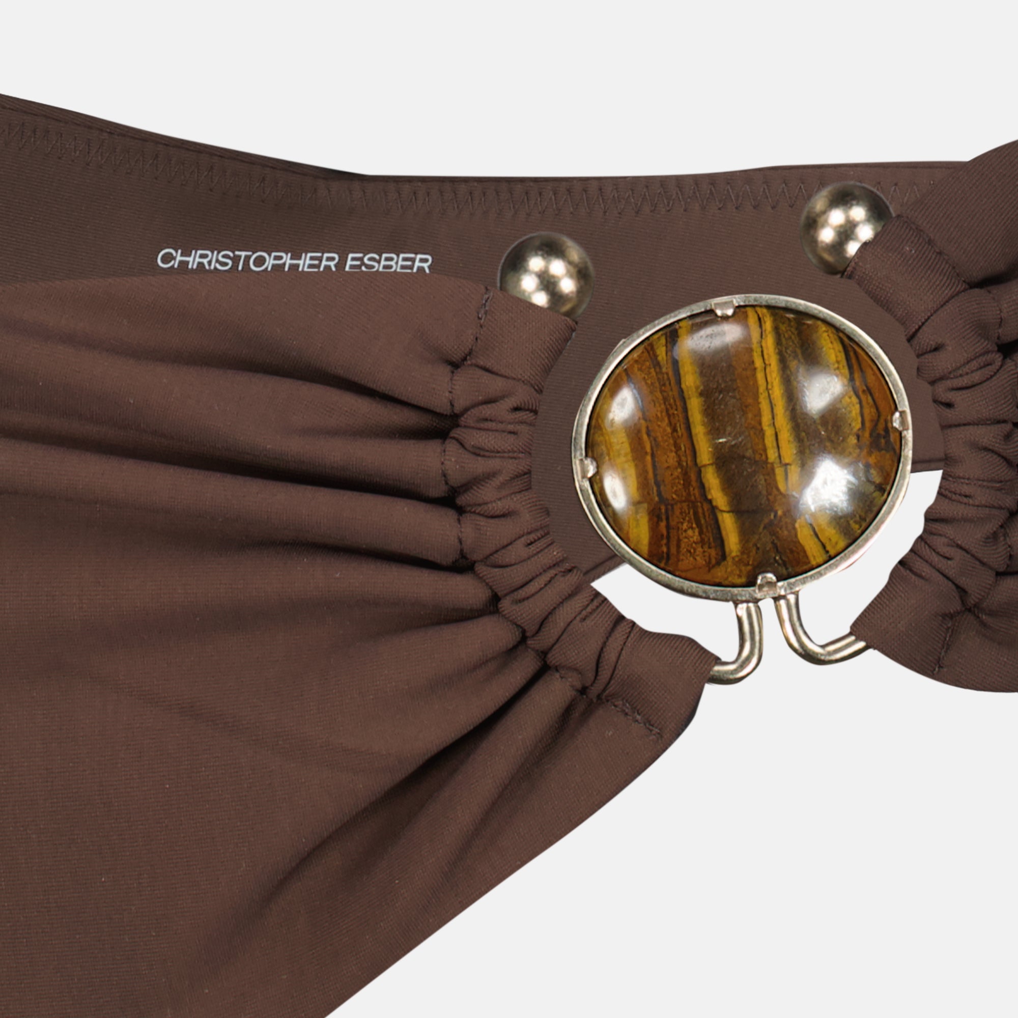 Image de l'article Bas de maillot Mineral Stone marron de la marque Christopher Esber pour Femme - Saison Printemps-Été 2026 - Vue détaillée_1