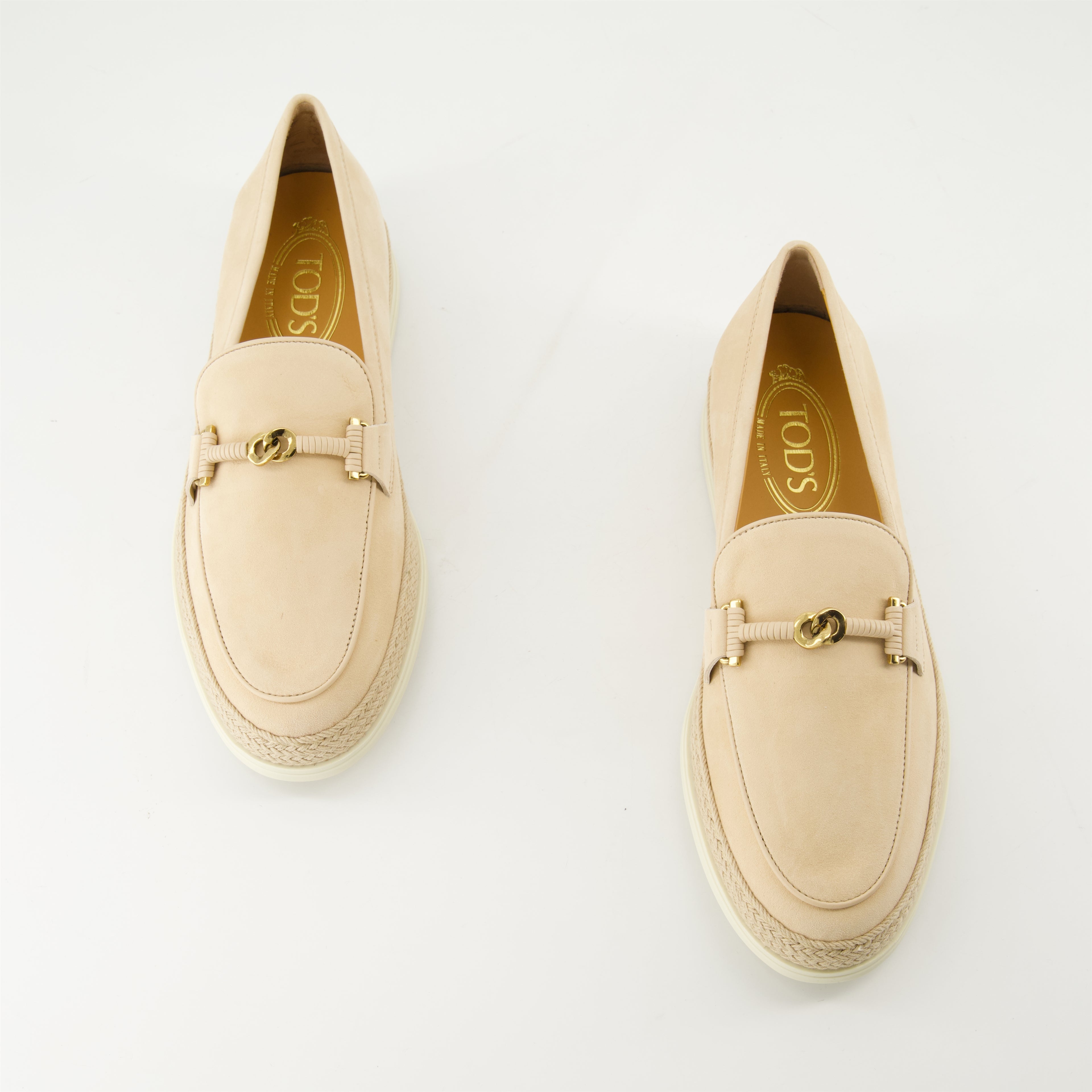 Mocassins Mocassins en cuir velours Tod's Beige Femme