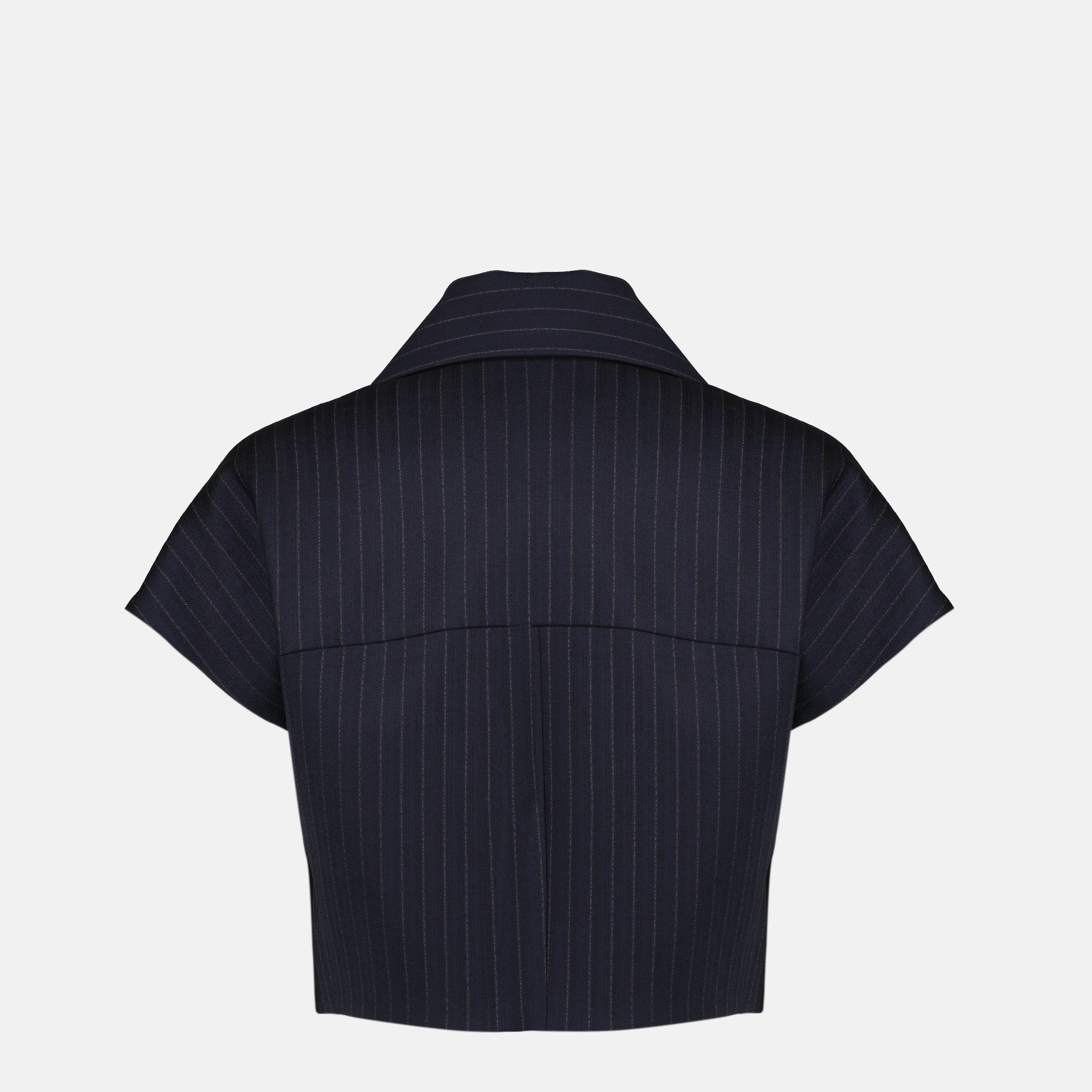 Image de l'article Haut court Robin à rayures de la marque Khaite pour Femme - Saison Printemps-Été 2026 - Vue de Dos