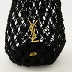 Immagine della borsa in crochet nera del marchio Saint Laurent per Donna - Stagione Autunno-Inverno 2025 - Vista Dettagliata_2