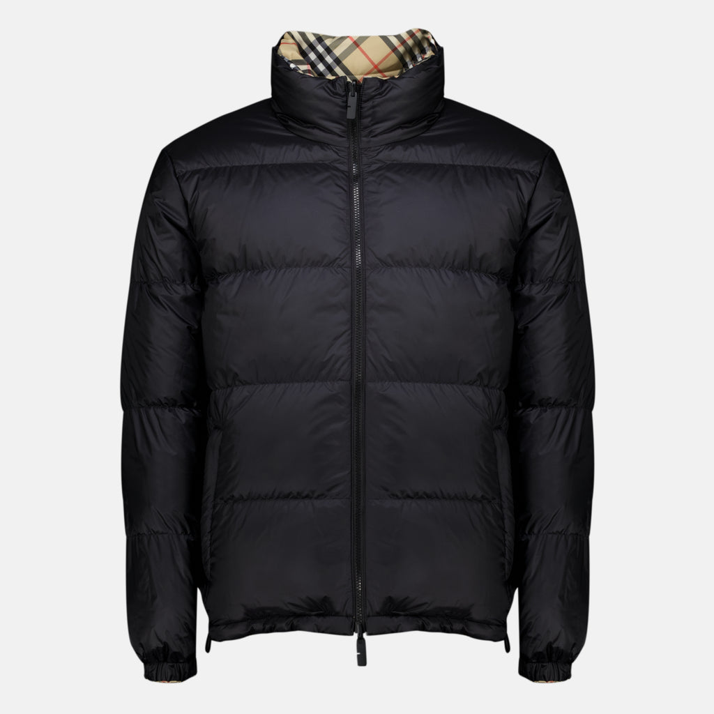 Vestes Check Plaid Reversible Down Jacket Burberry Beige Homme