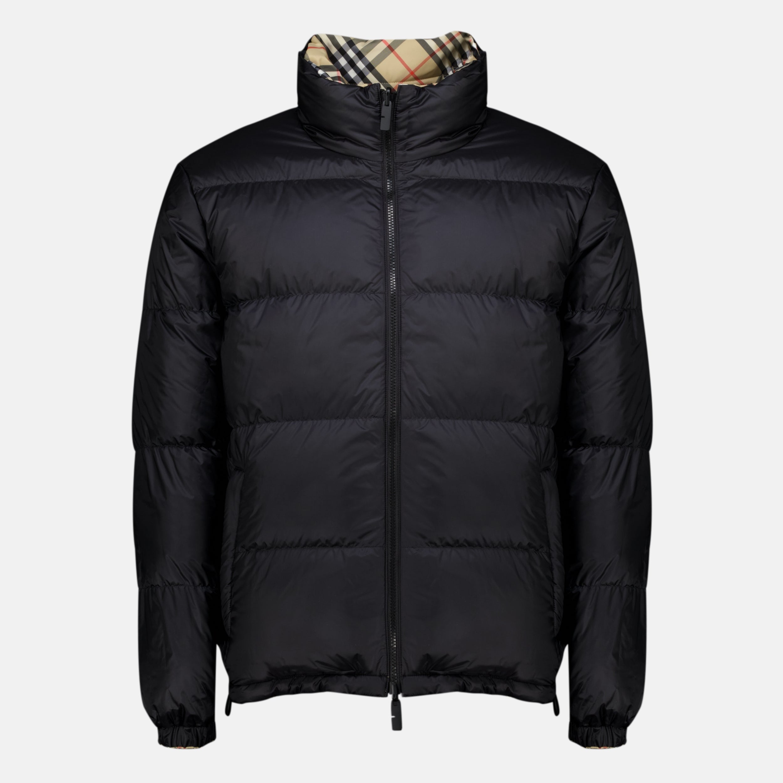 Vestes Doudoune réversible à carreaux Check Burberry Beige Homme