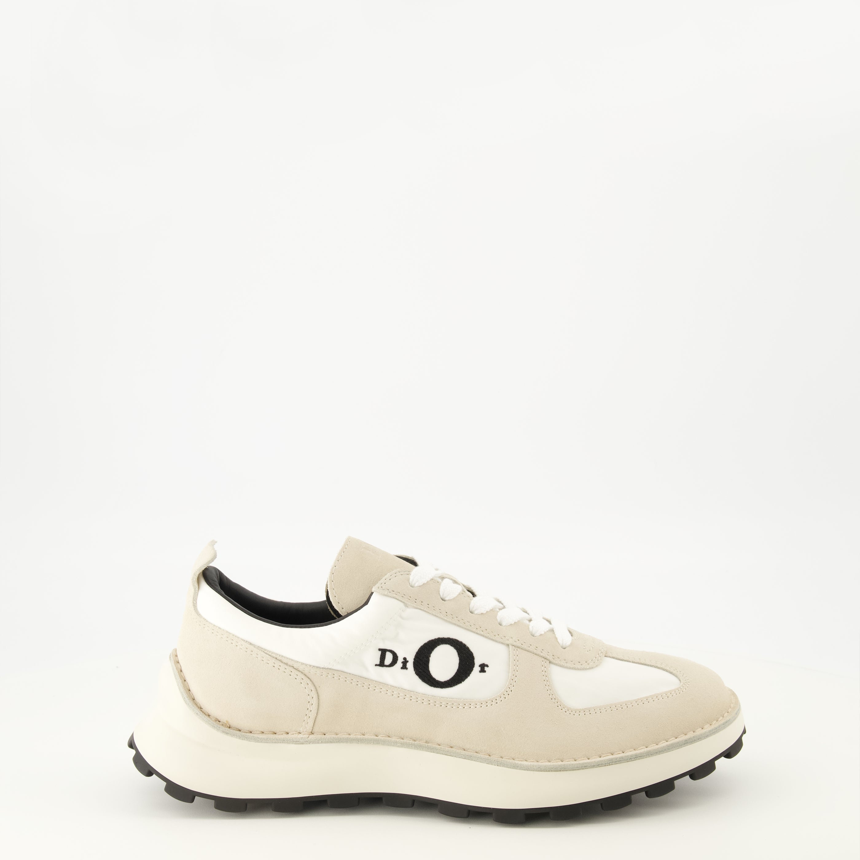 Baskets Zapatillas Dior Squash Beige en Piel Velours Dior Blanc Homme