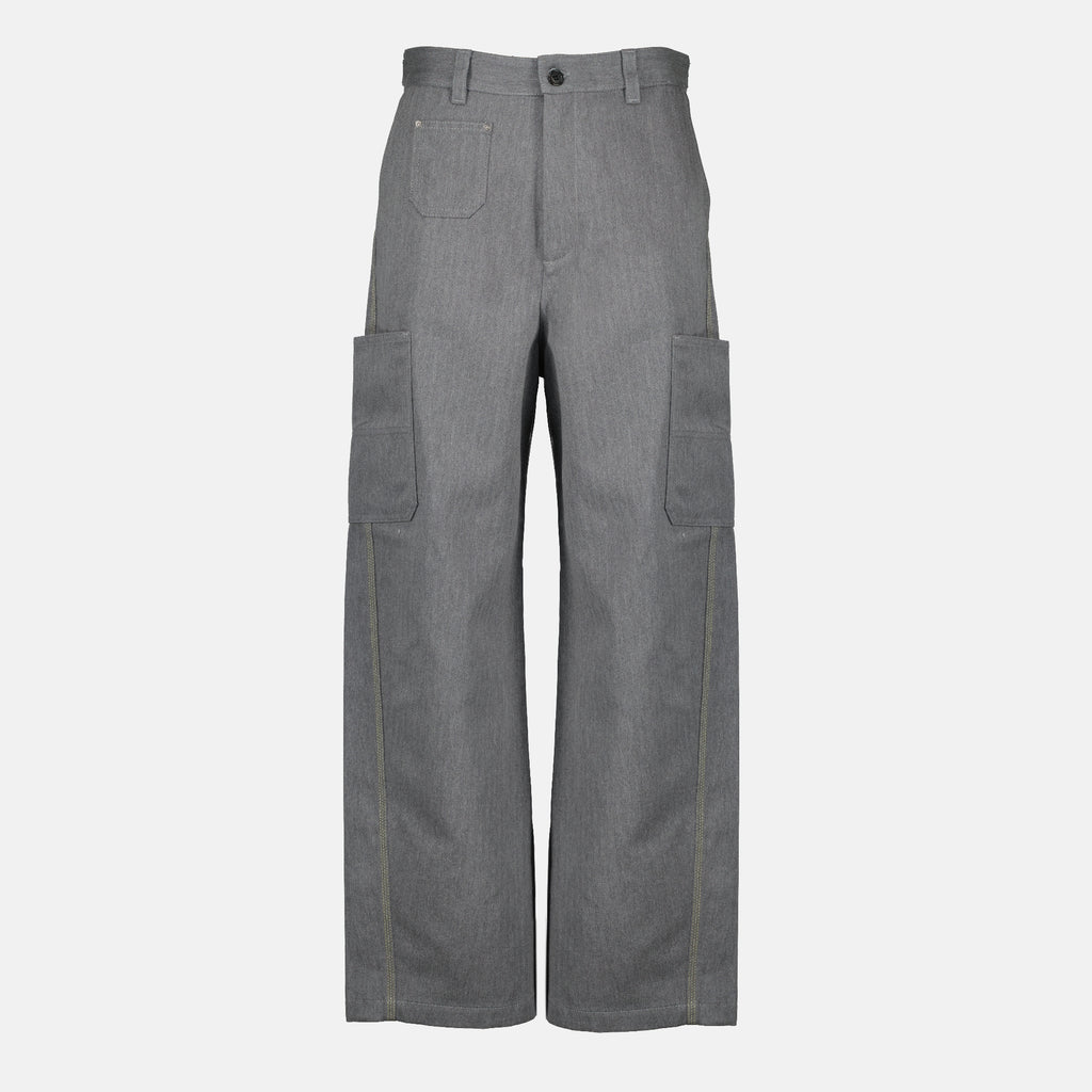 Image de l'article Pantalon Cargo en denim gris de la marque Givenchy pour Homme - Saison Printemps-Été 2026 - Vue de Face