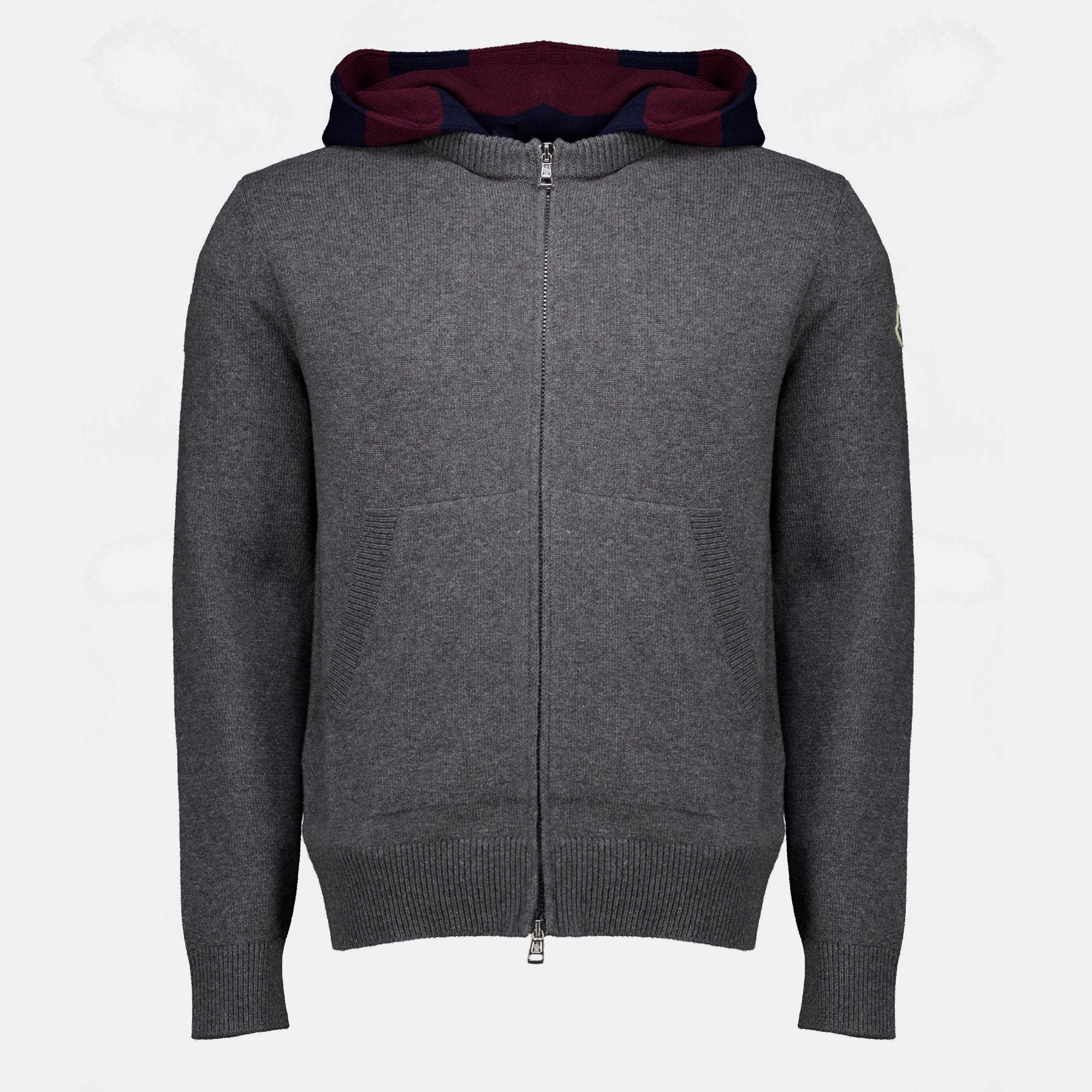 Vestes Cardigan en laine et cachemire gris Moncler Gris Homme