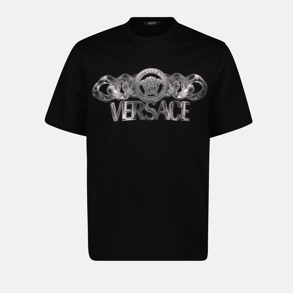 티셔츠 메두사 온 체인 티셔츠 Versace 검은색 Homme