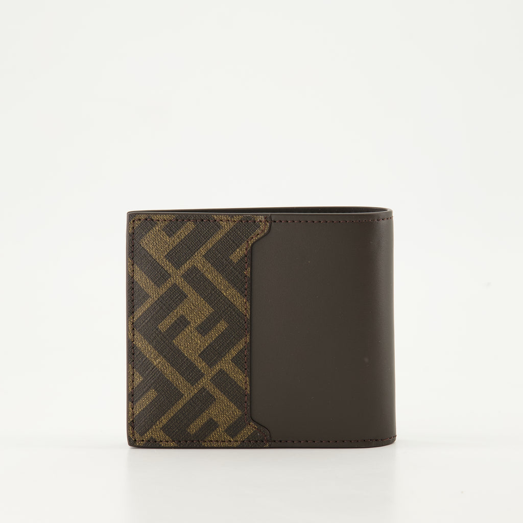 Piccola pelletteria FF Compact Wallet Fendi Marrone Homme