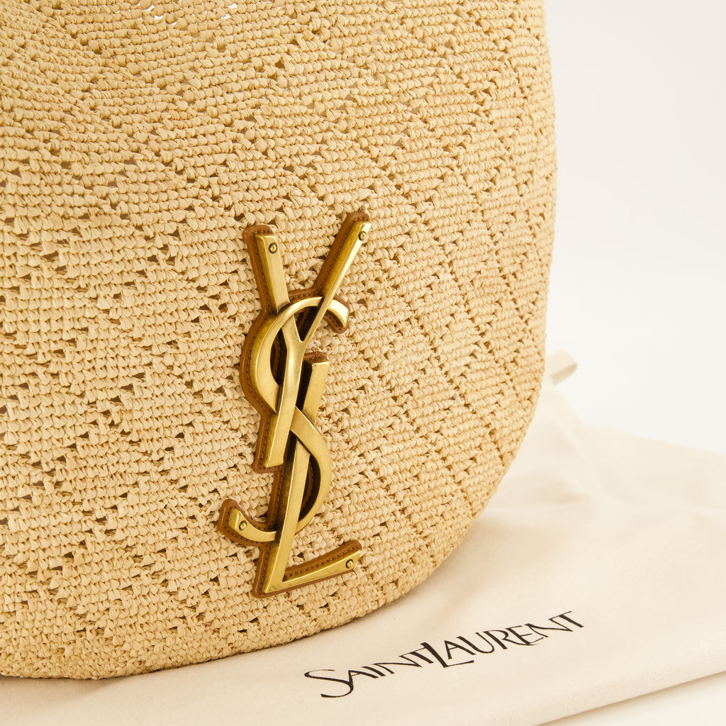 Sacs à main et épaule Icare Hobo Bag aus beigem Raffia Saint Laurent Beige Femme