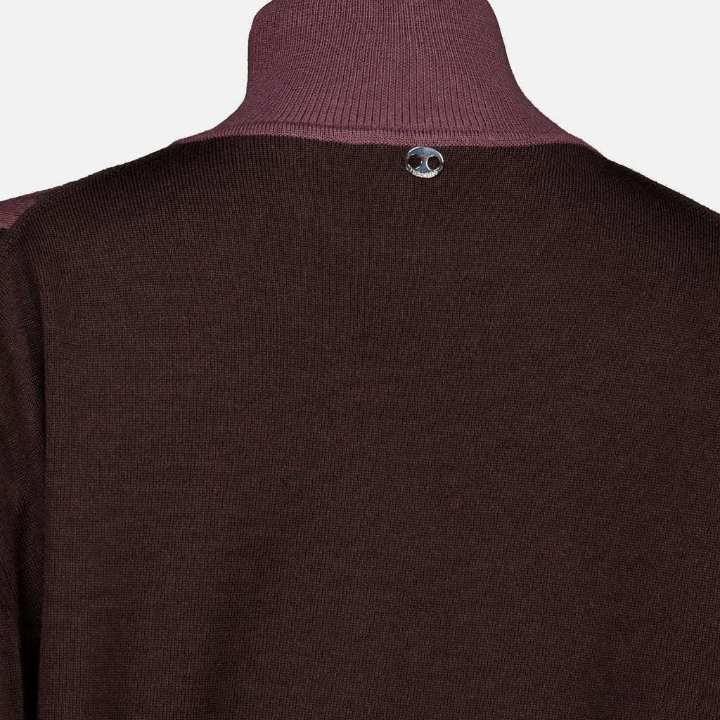 Maille Pullover de Malha Bicolor Rabanne Marron Femme