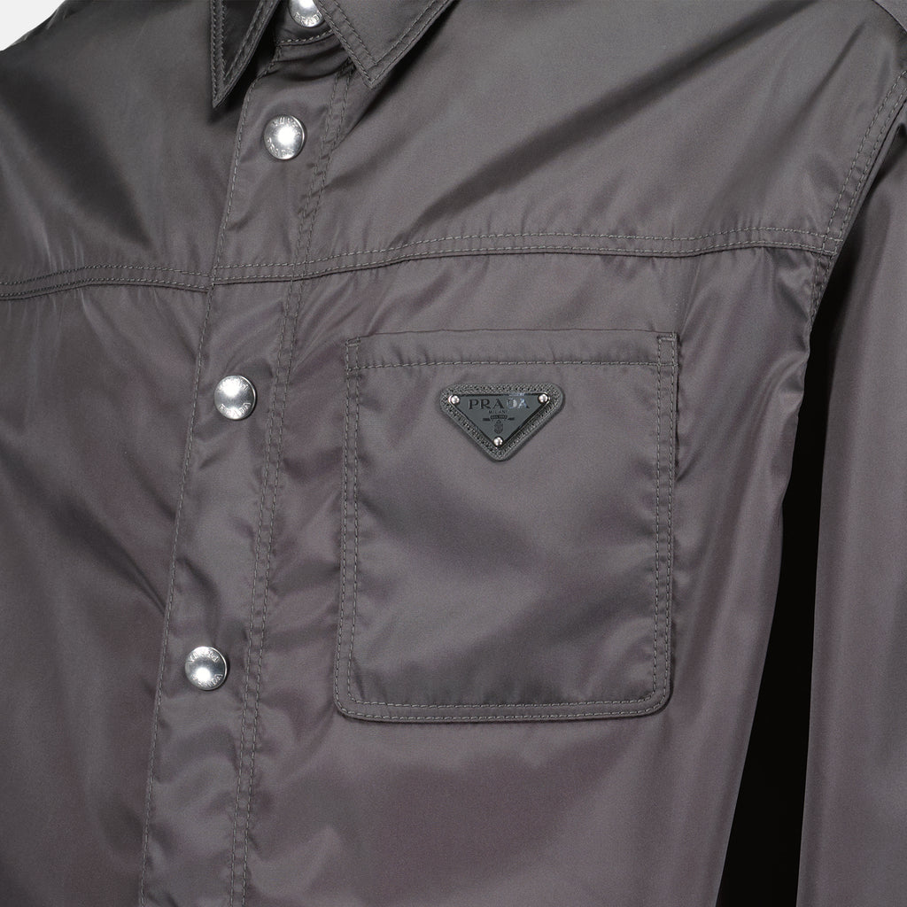 Camisas Chemise en Re-Nylon Prada Cinza Homme