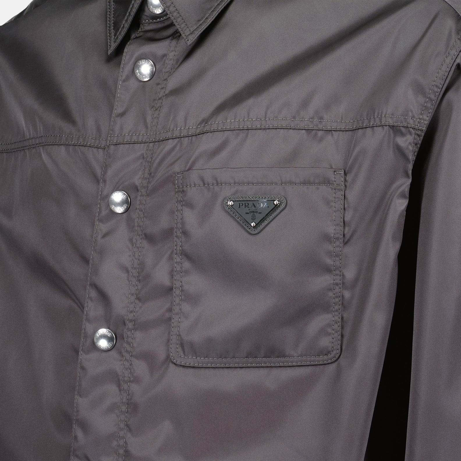 Camisas Chemise en Re-Nylon Prada Cinza Homme