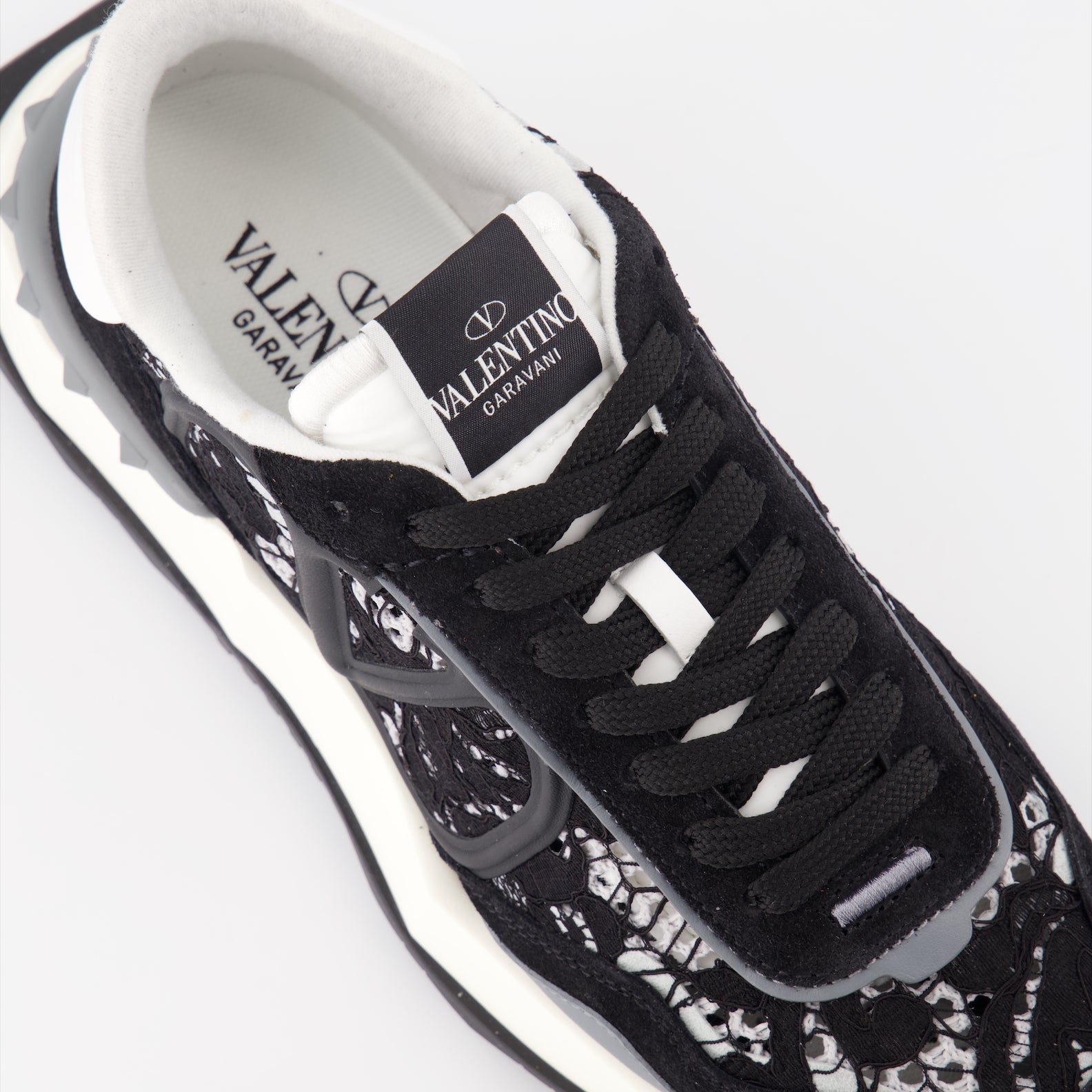 Baskets Baskets Lace Runner Valentino Garavani Noir Femme