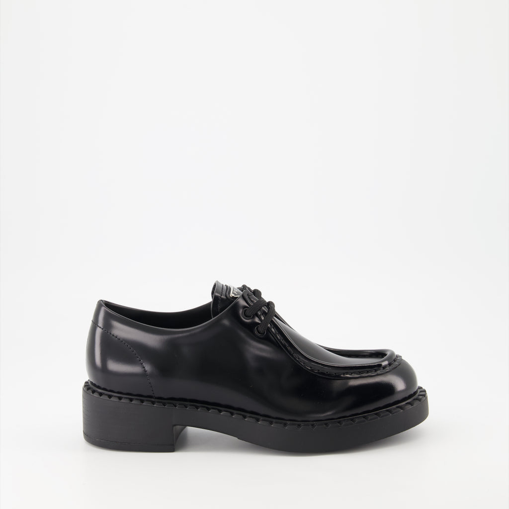 Mocassins Mocassins à lacets Prada Noir Femme