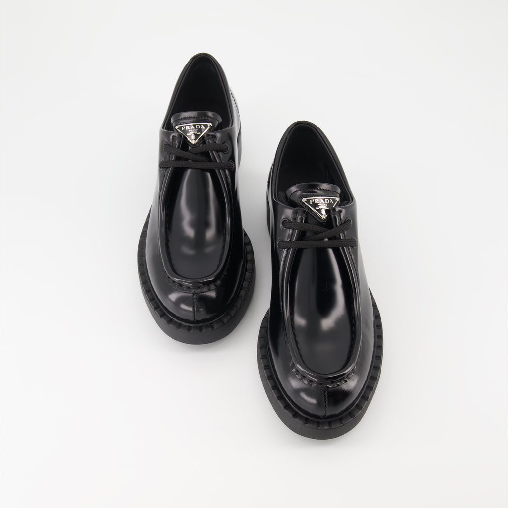 Mocassins Mocassins à lacets Prada Noir Femme