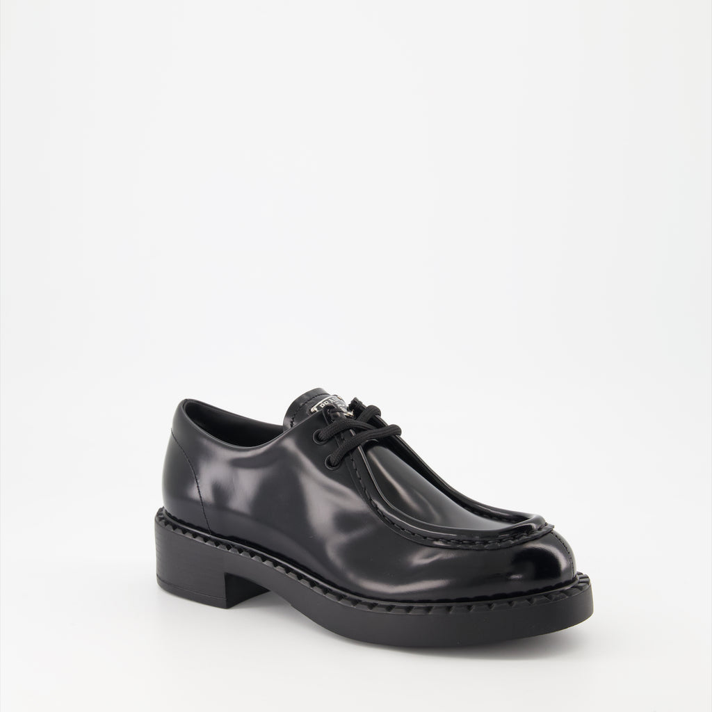 Mocassins Mocassins à lacets Prada Noir Femme