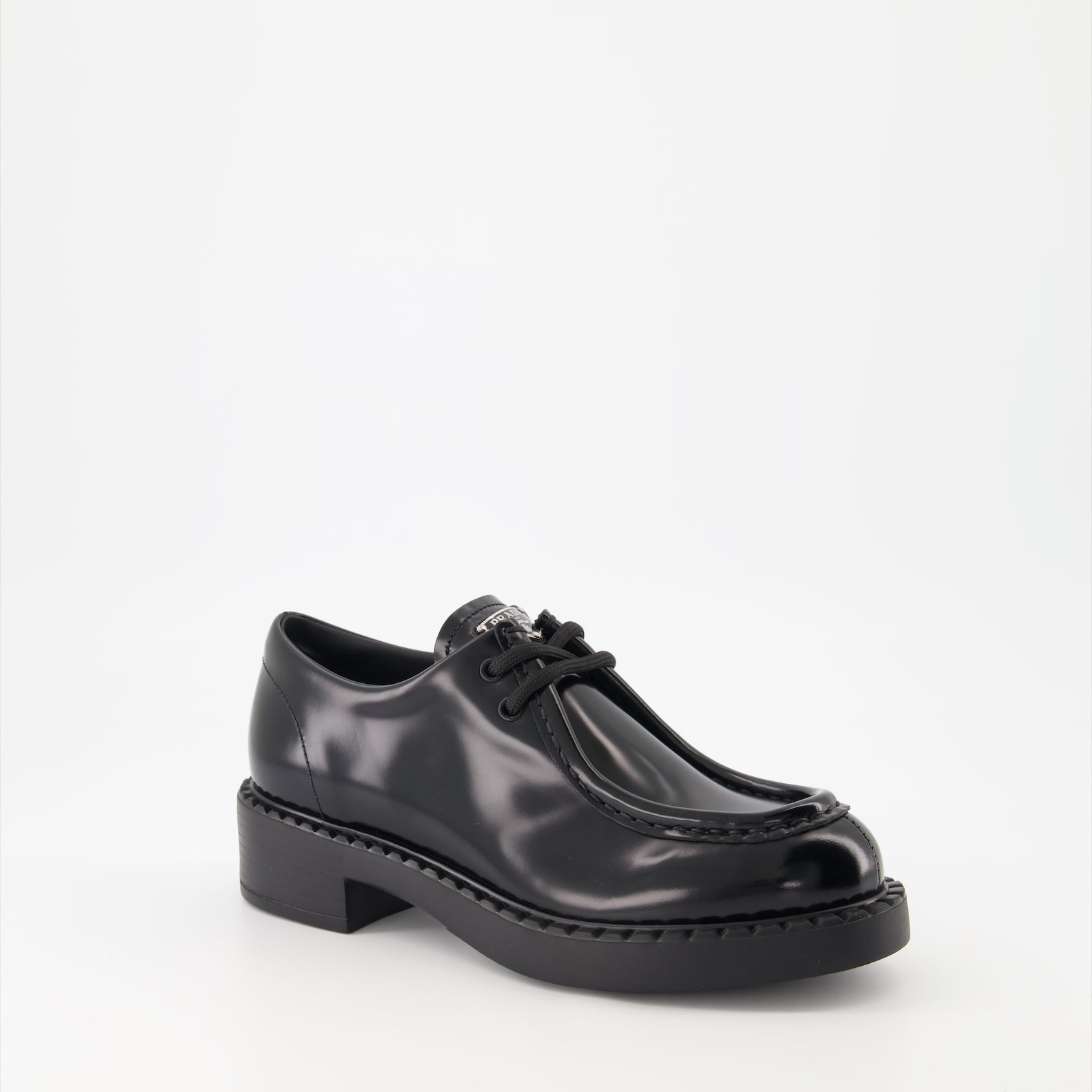 Mocassins Mocassins à lacets Prada Noir Femme