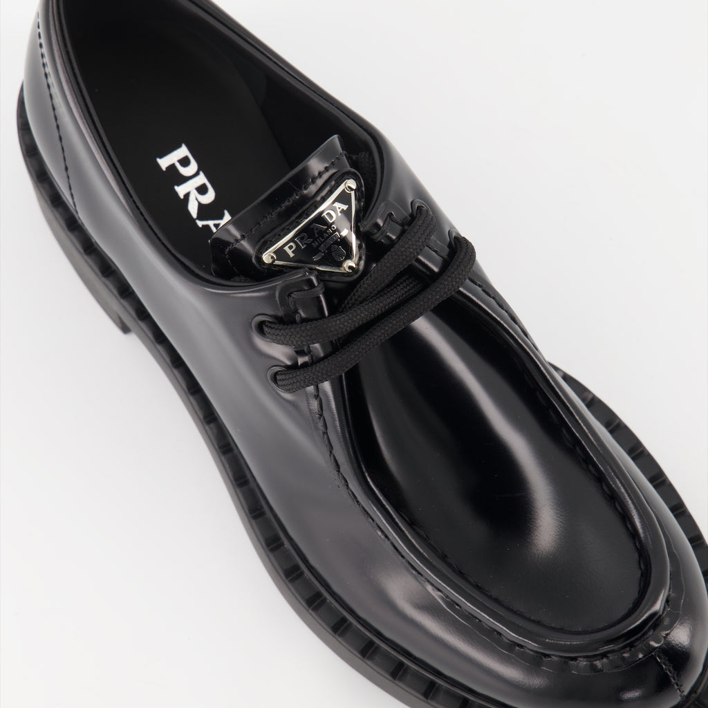 Mocassins Mocassins à lacets Prada Noir Femme
