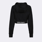 Felpe Sweat à capuche crop Palm Angels Nero Femme