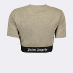Tops T-shirt crop Palm Angels Doré Femme