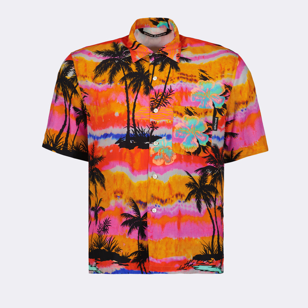 Chemises Chemise Psychedelic Palms Palm Angels Rose Homme