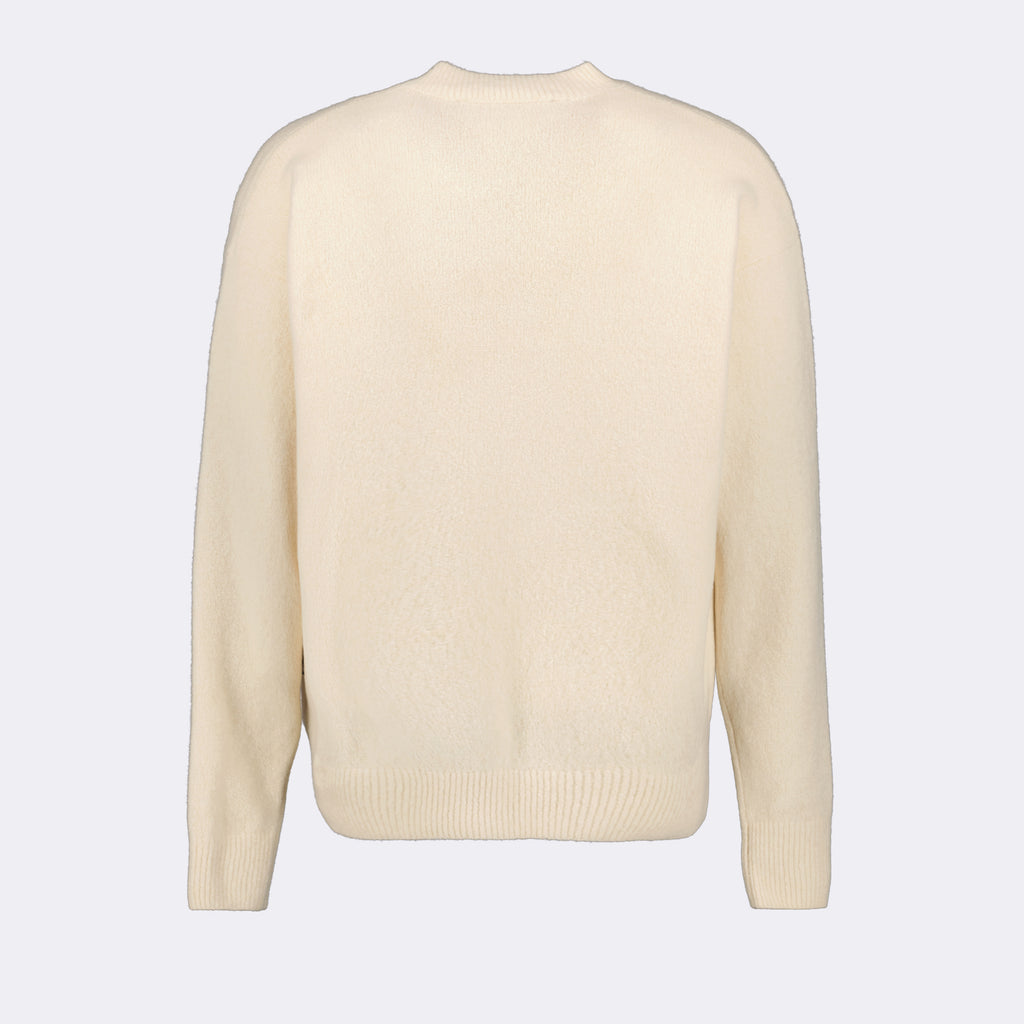 Maille Pull à logo Palm Angels Beige Homme