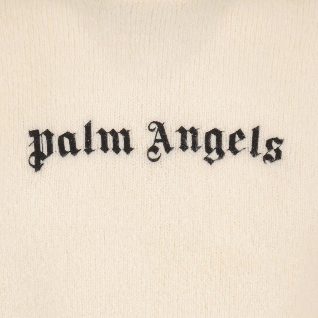 Maille Pull à logo Palm Angels Beige Homme