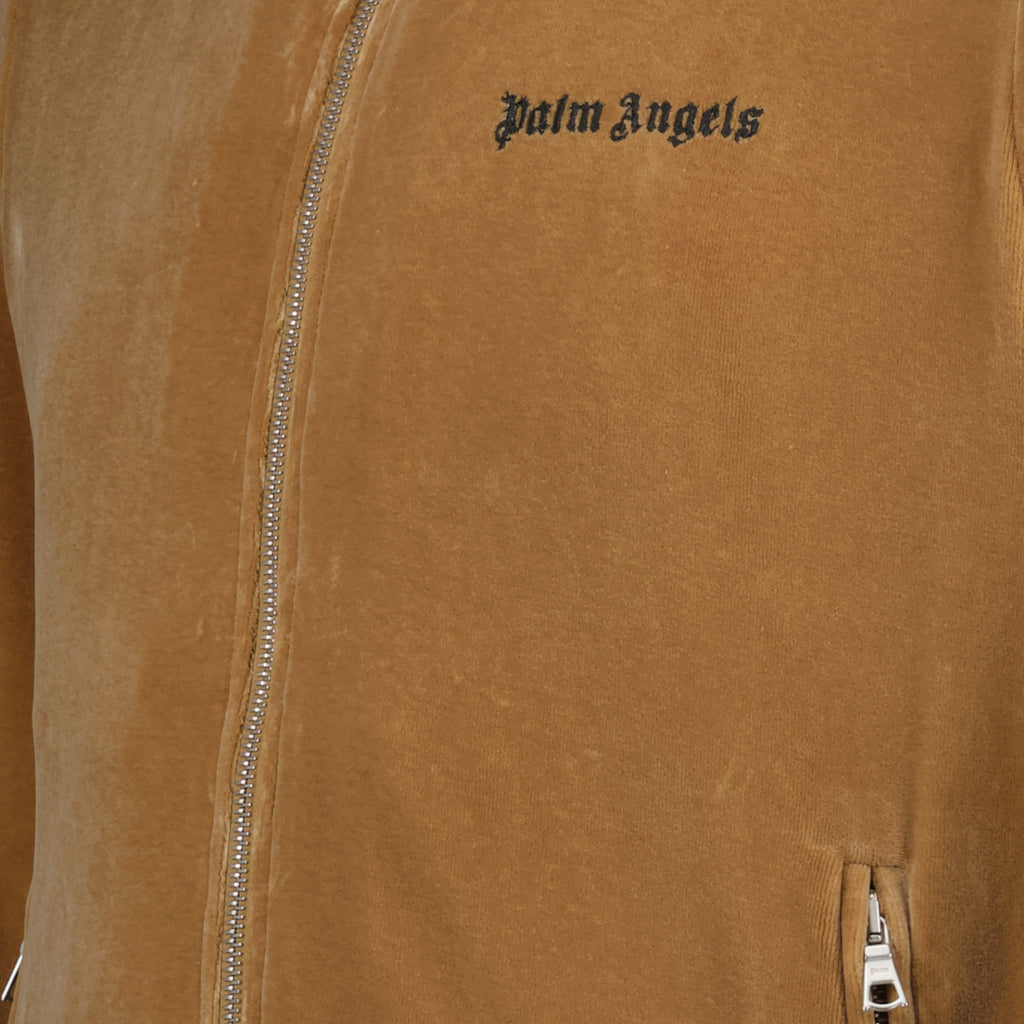 Vestes Veste Track en velours Palm Angels Marron Homme