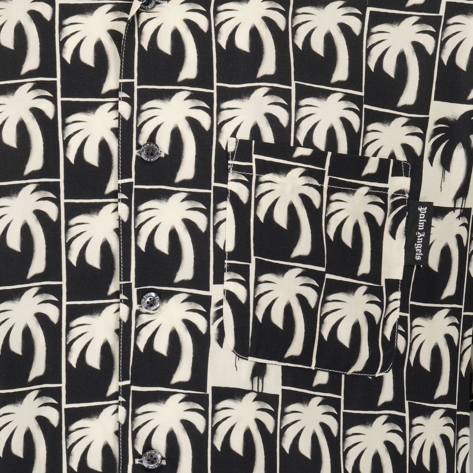 Camisas Chemise Dripping Palms Palm Angels Preto Homme