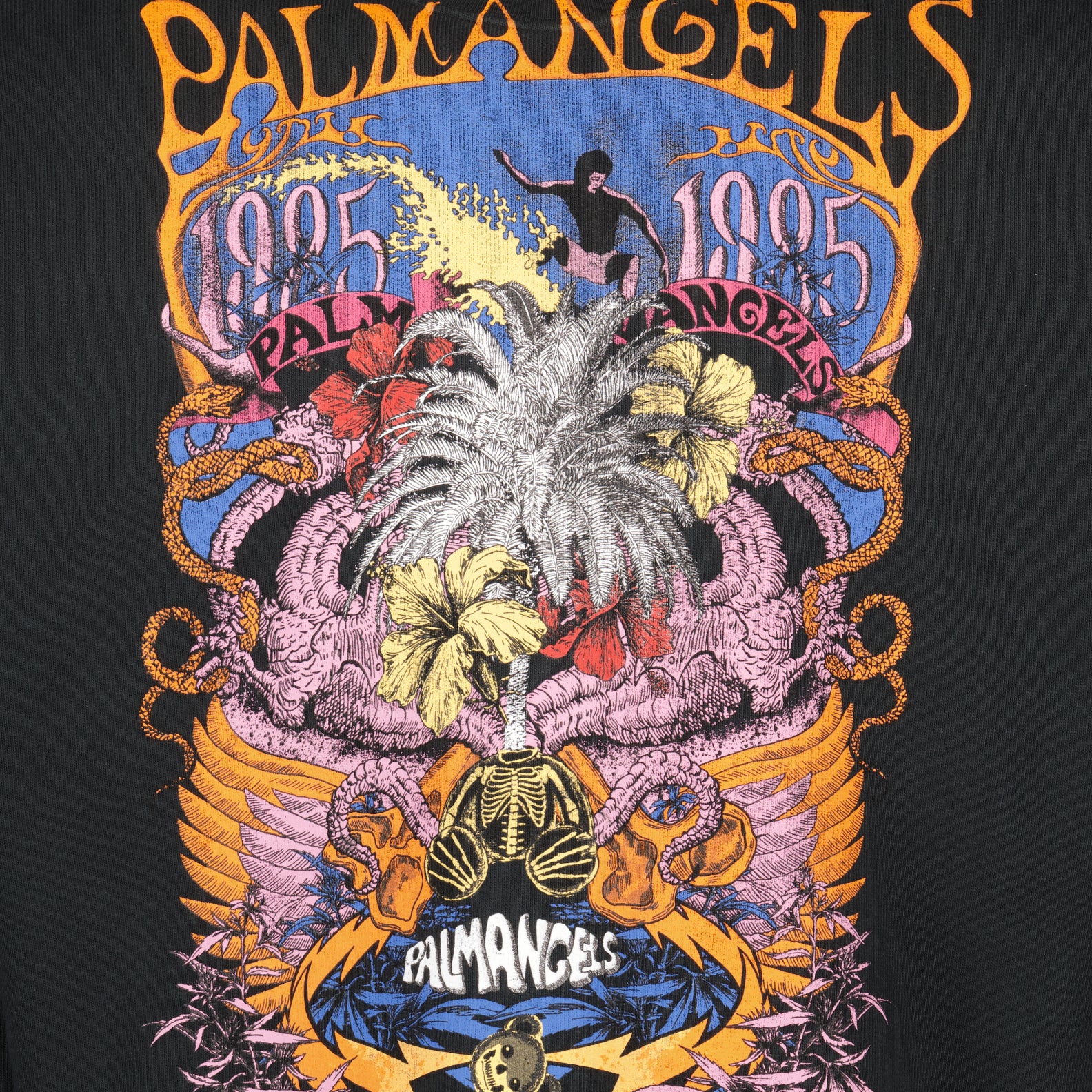 Felpe Sweatshirt noir Palm Concert Crew Palm Angels Nero Homme